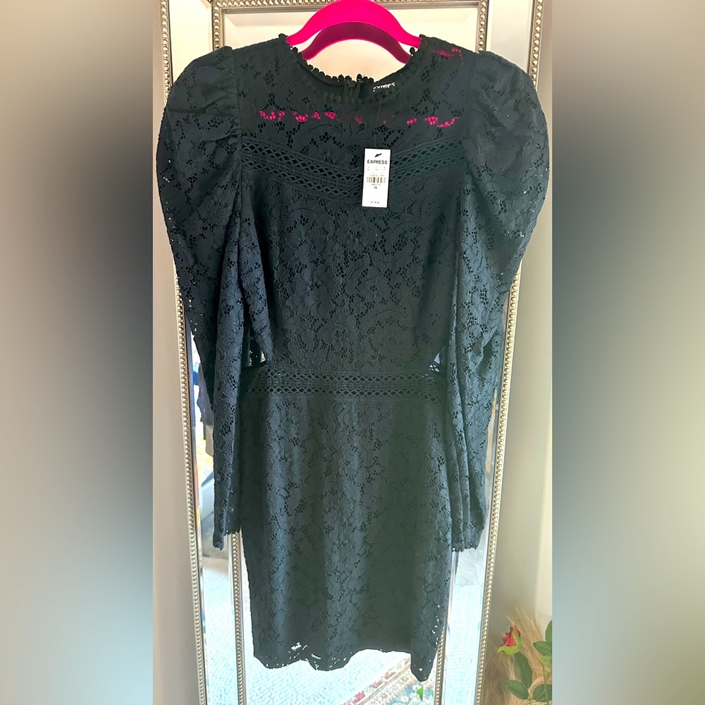 Express Lace Dress with side cutouts. Size XS. NWT.